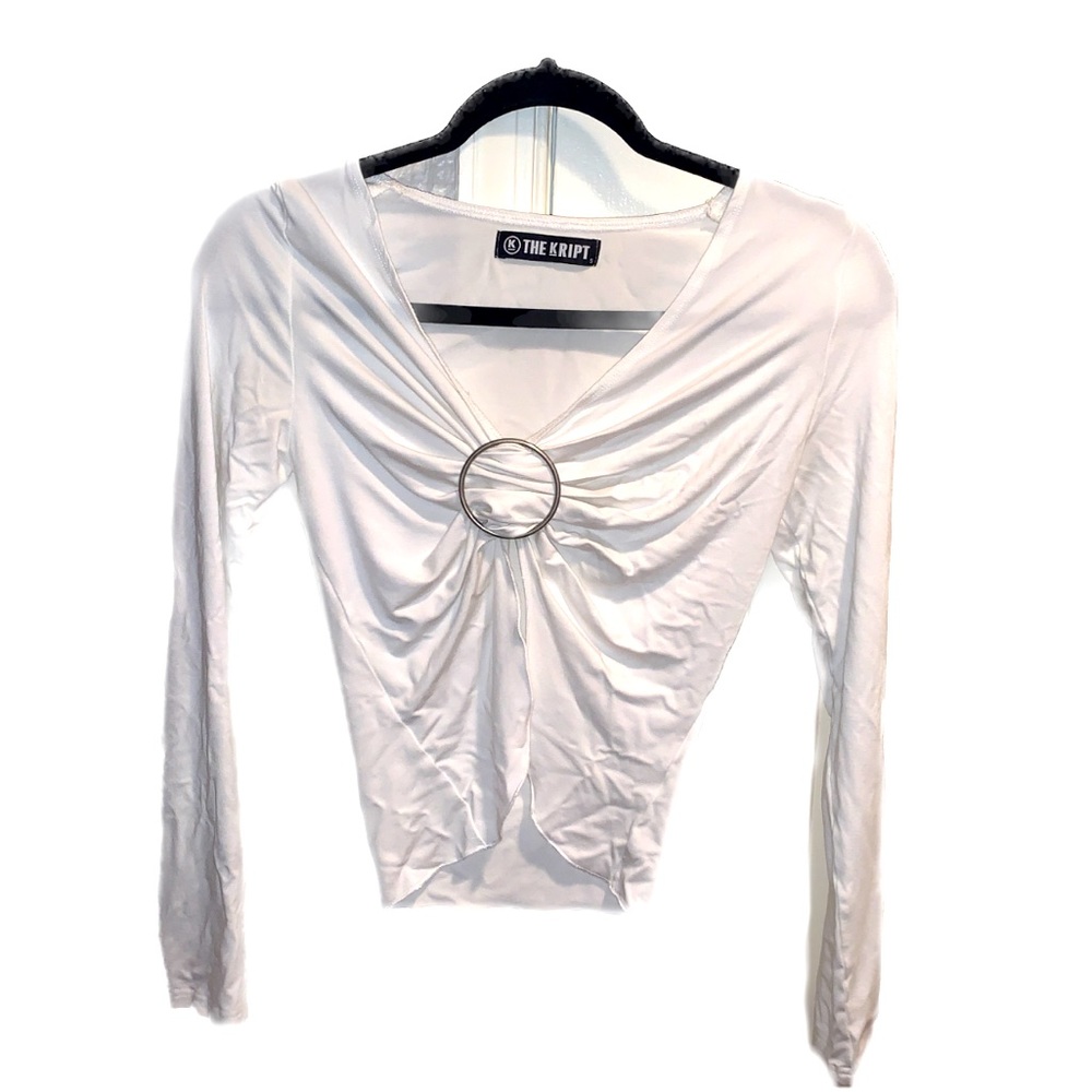 KRIPT White Silver Ring Blouse